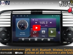 WITSON FIAT 500 2010-2015 Android CAR AUTO เครื่องเล่นมัลติมีเดียหน้าจอวิทยุสเตอริโอวิดีโอ GPS (T8779B)